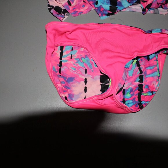 Multi Color 2 Pcs Justuice Bikini Swimsuit Size 12 - Picture 13 of 16